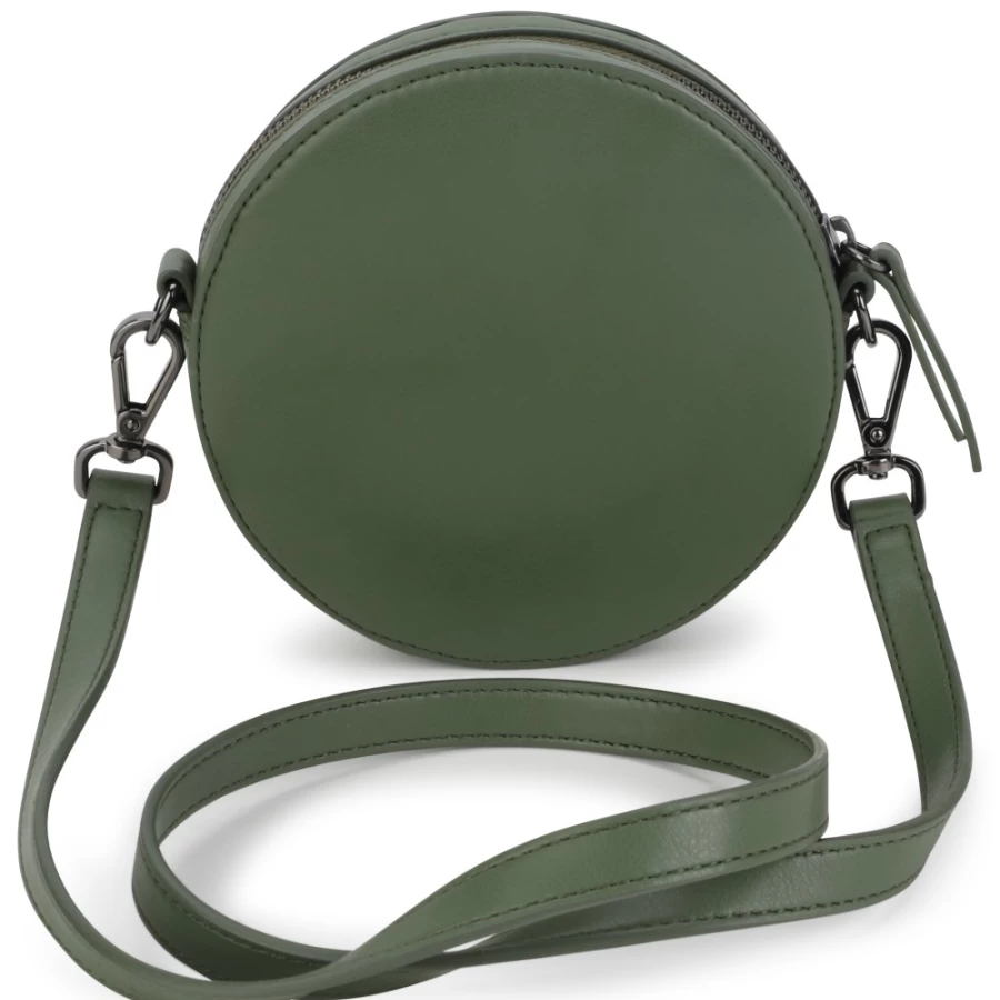 ZADIG & VOLTAIRE Khaki Round Shoulder Bag for Girls - Stylish & Trendy Crossbody Purse