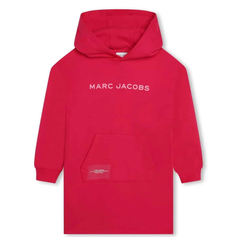 MARC JACOBS Girls Fuschia Straight Cotton-Rich Dress for Kids