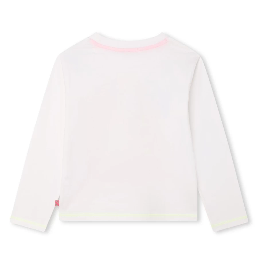 BILLIEBLUSH Girls Ivory Long-Sleeved T-Shirt for Comfort and Style