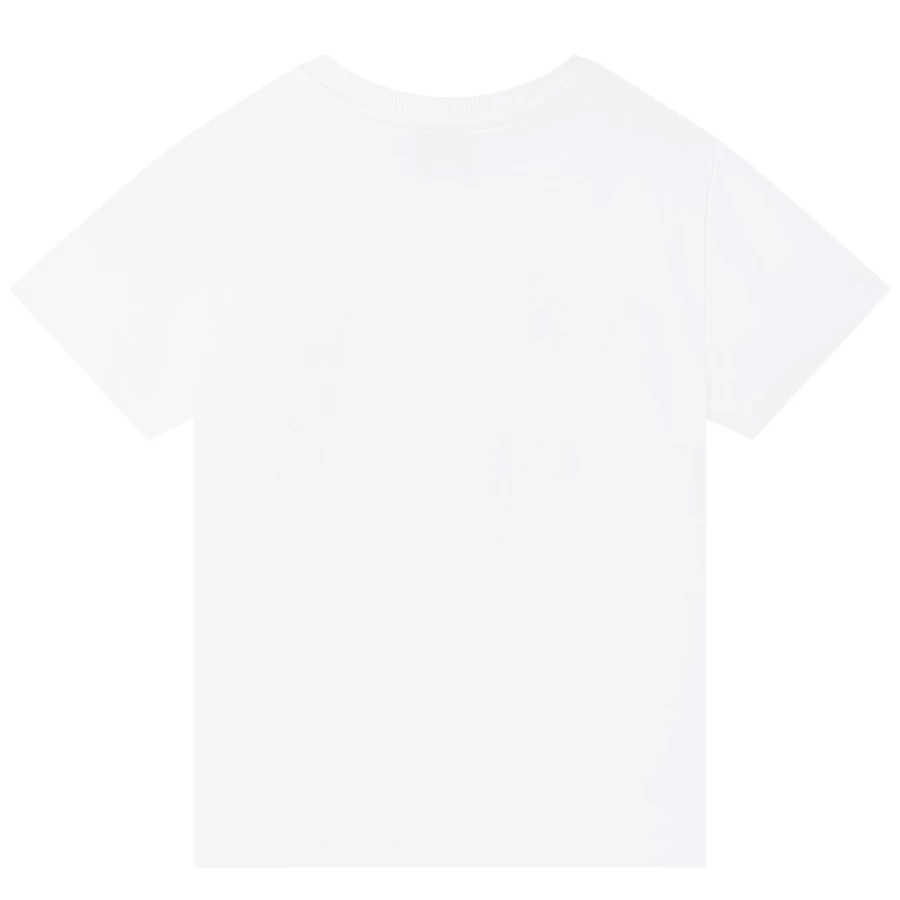 KENZO KIDS Girl's White Short Sleeve Tee-Shirt - Casual Cotton Top for Girls