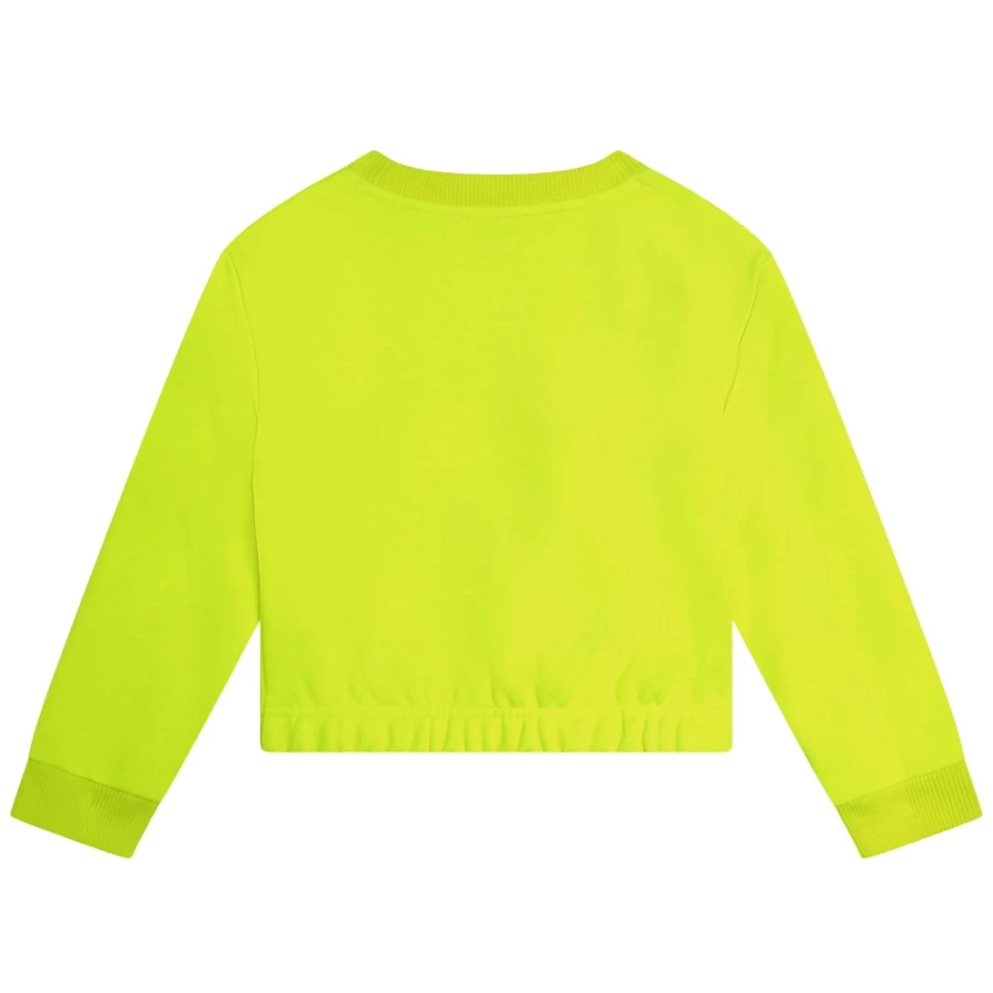 MARC JACOBS Girls Ochre Embroidered Fleece Sweatshirt for Kids