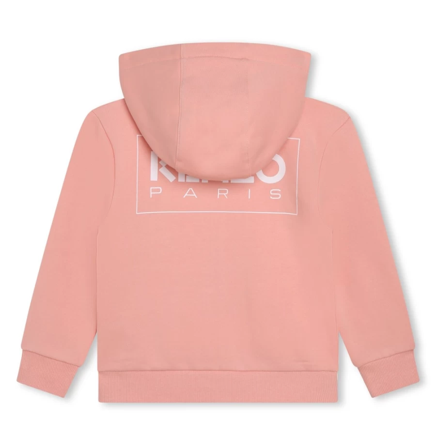 KENZO KIDS Girls Nude Fleece Zip-Up Sweatshirt for Kids