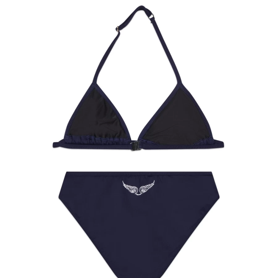 ZADIG & VOLTAIRE Girls' 2-Piece Swimsuit in Night Color - Stylish Plain Bikini Set