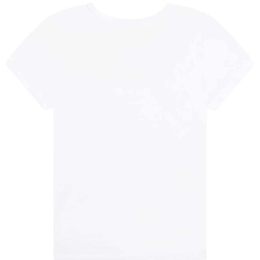 SONIA RYKIEL Girls' White Short-Sleeved Cotton T-Shirt for Kids
