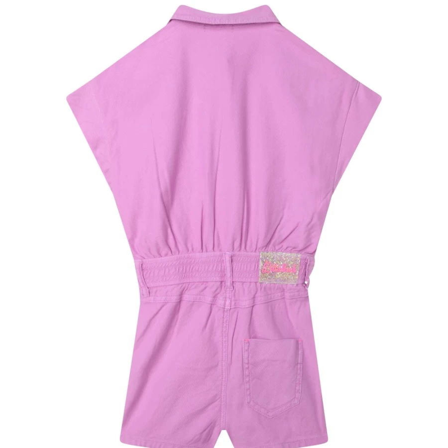 BILLIEBLUSH Girls' Violet Cotton Playsuit – Comfortable & Stylish Outfit