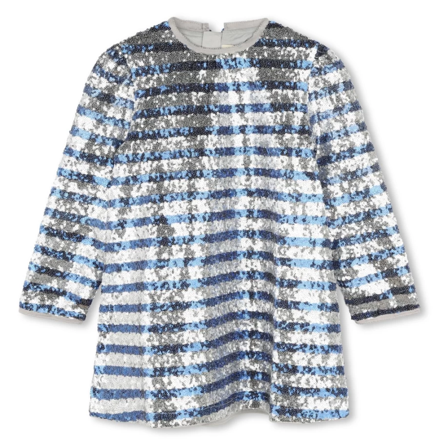 ZADIG & VOLTAIRE Light Grey Sequined Formal Dress for Girls