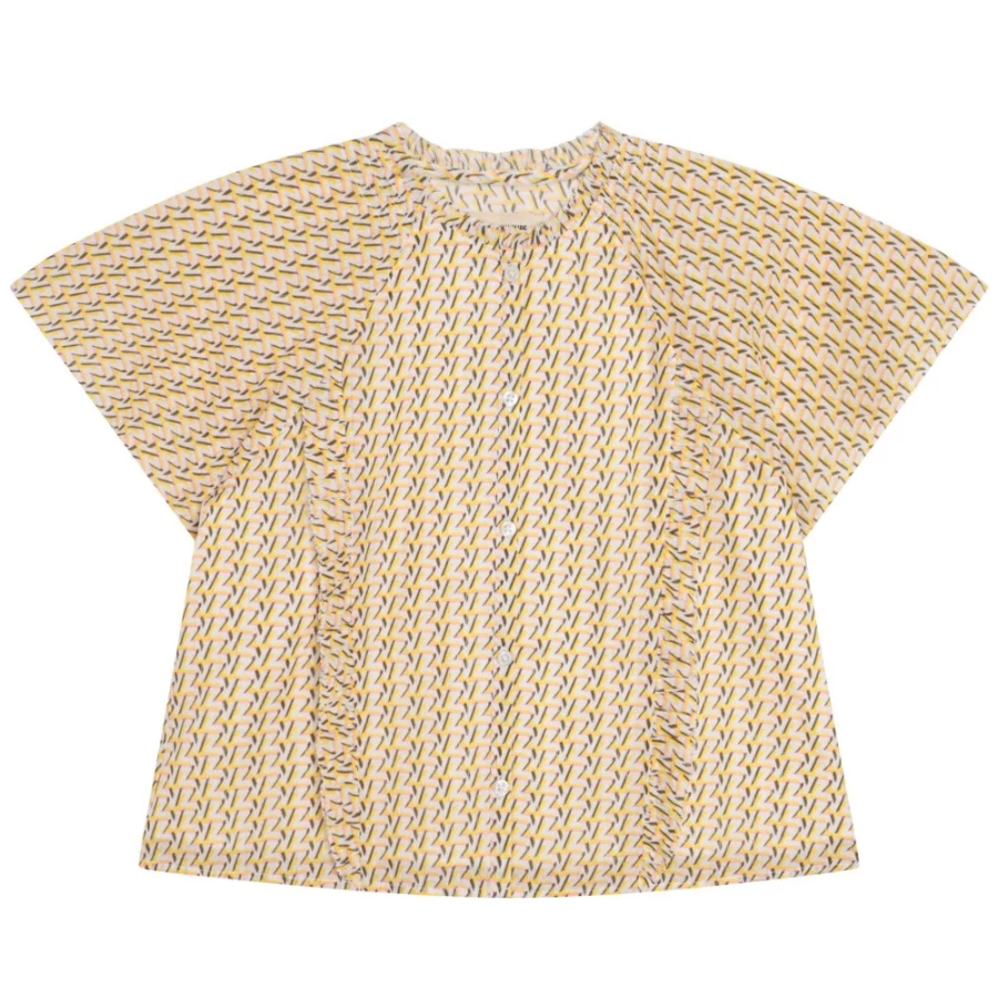 ZADIG & VOLTAIRE Gold Yellow Cotton Blouse for Girls