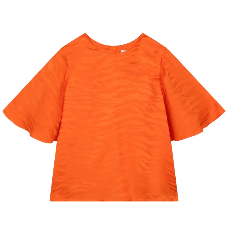 KENZO KIDS Orange Blouse for Girls - Stylish & Comfortable Top