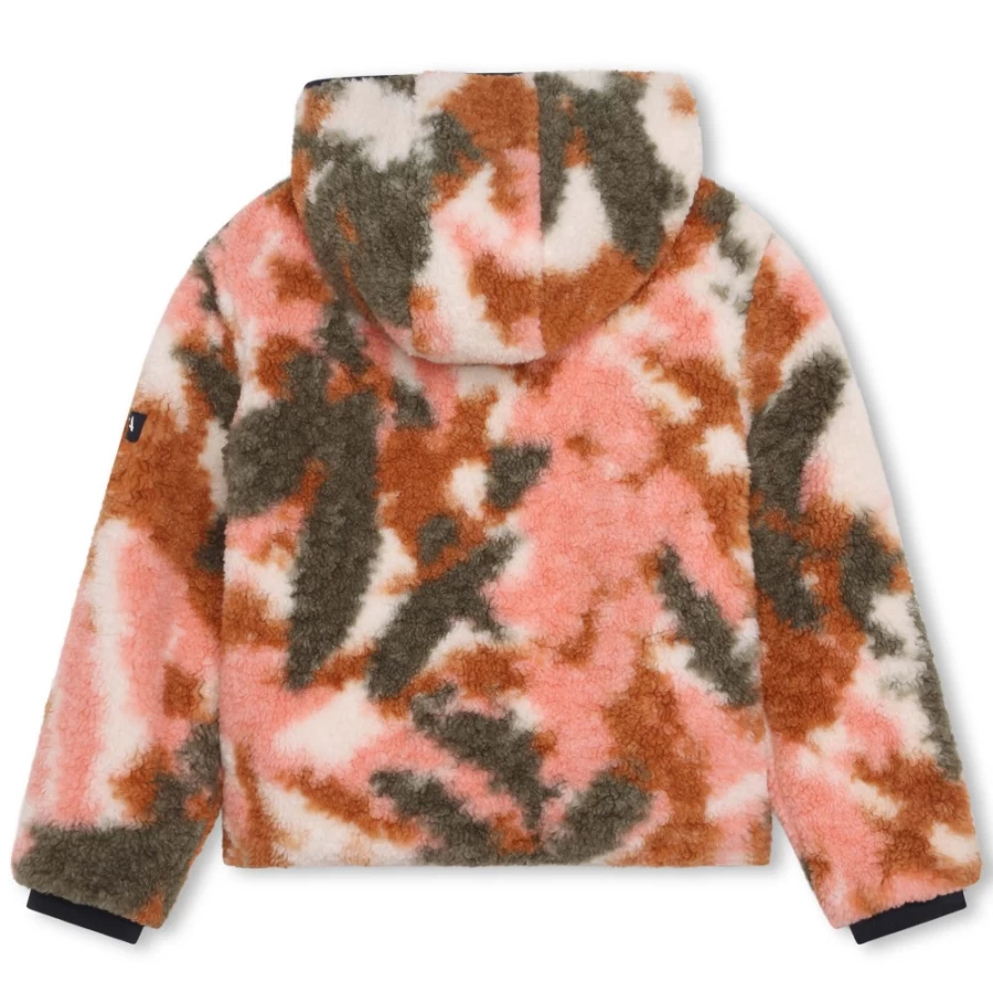 AIGLE Girl's Ivory Hooded Cardigan Sweater for Kids