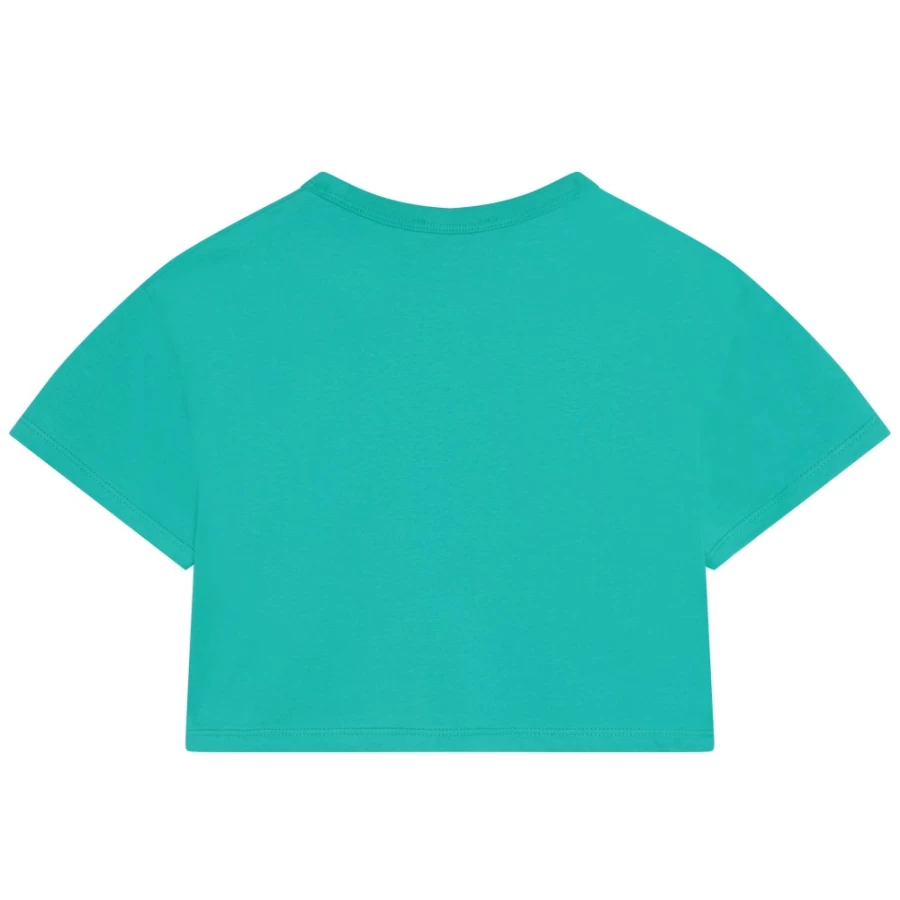 MARC JACOBS Girls Green Printed Cotton T-Shirt