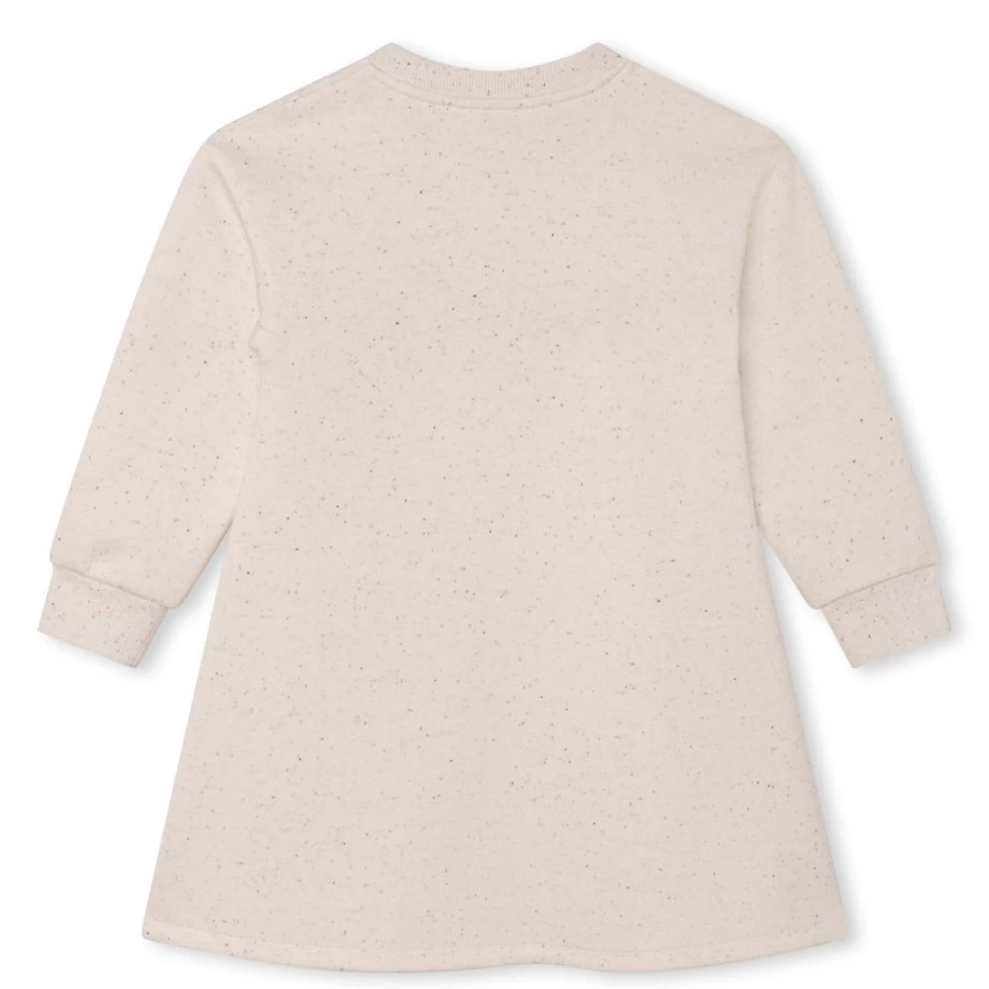 KENZO KIDS Girl's Speckled Fleece Dress in Wicker (22C) - Cozy Winter Outfit