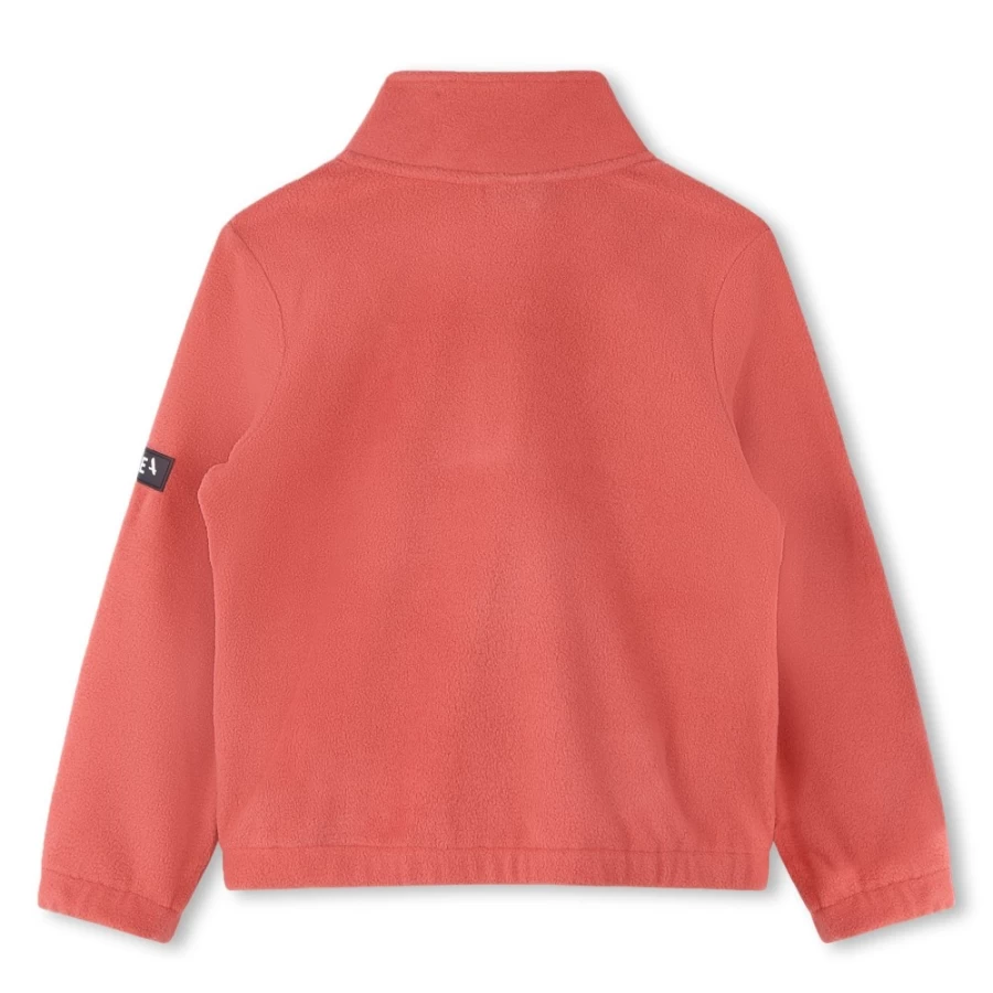 AIGLE Girls' Apricot High-Collar Sweatshirt for Comfort and Style