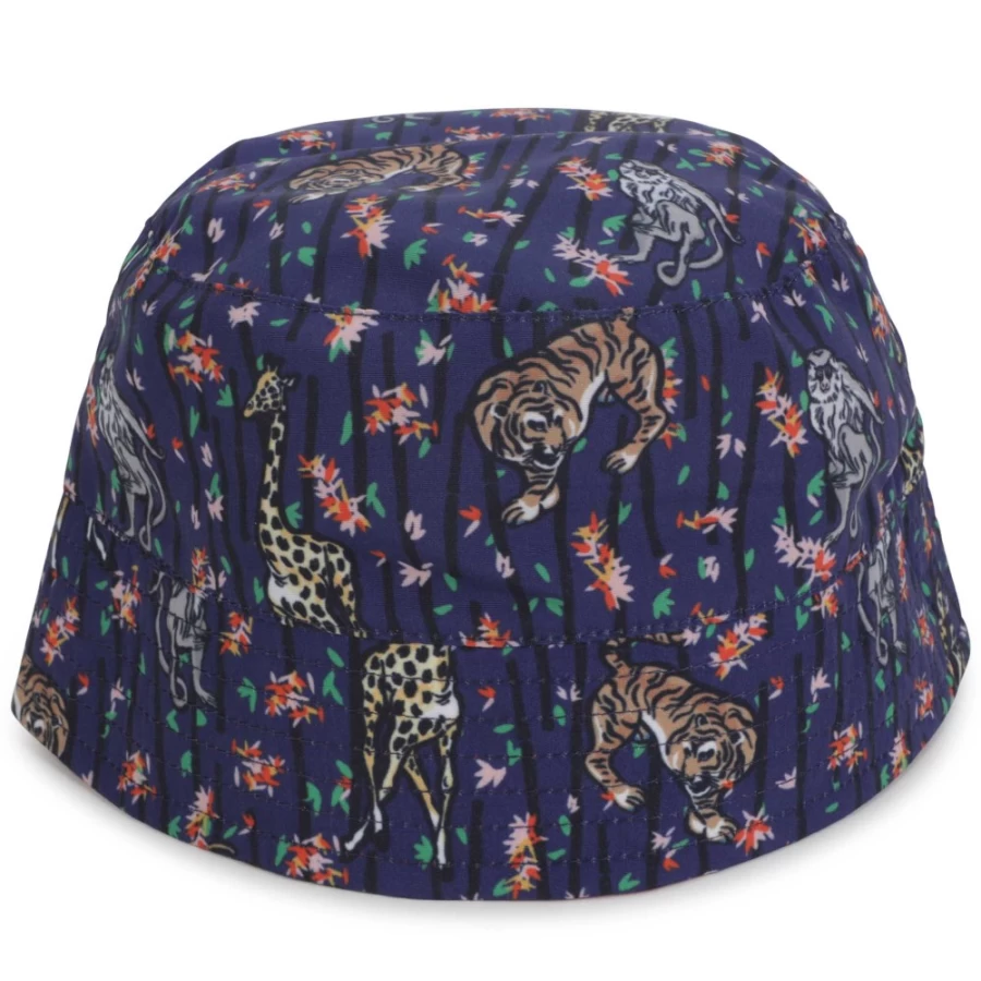 KENZO KIDS Blue Bucket Hat for Girls - Stylish Sun Protection Summer Hat