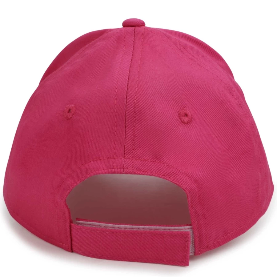 MICHAEL KORS Girls Cotton Canvas Baseball Cap in Fuchsia Pink