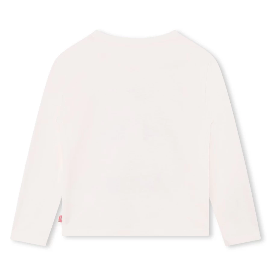 BILLIEBLUSH Girls Ivory Long-Sleeved T-Shirt for Comfort and Style