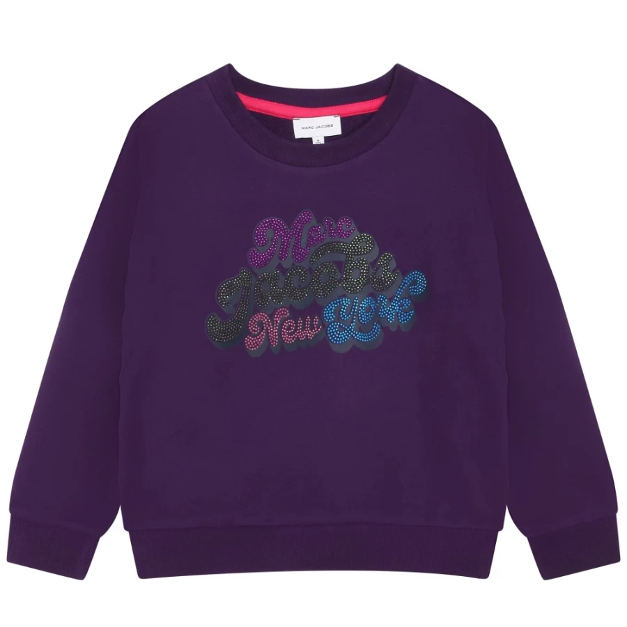 MARC JACOBS Girls' Fleece Sweatshirt - Soft & Cozy Pullover for Kids