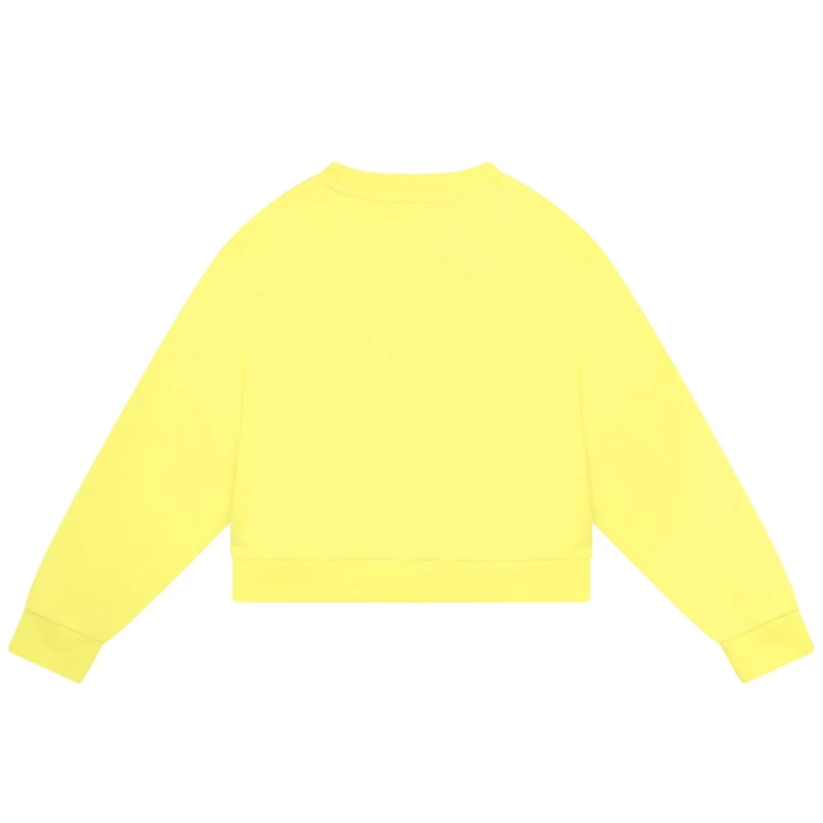 DKNY Girls' Lemon Fleece Sweatshirt - Cozy Pullover Hoodie for Kids