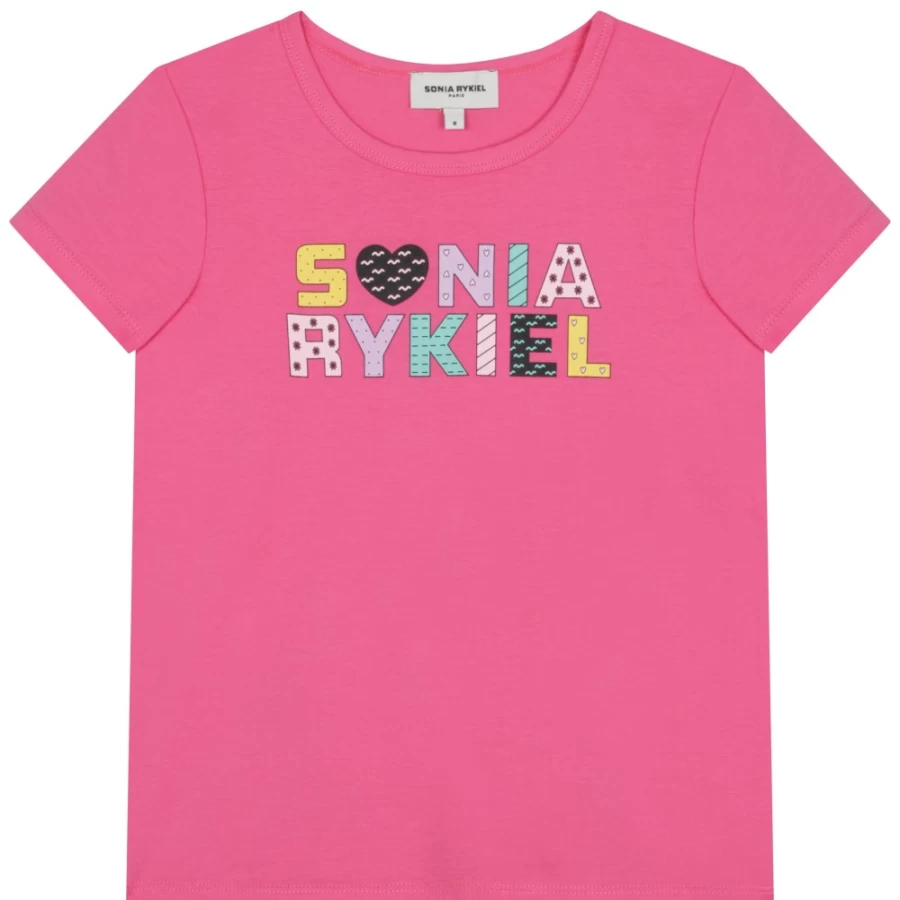 SONIA RYKIEL Girls' Raspberry Short-Sleeved T-Shirt