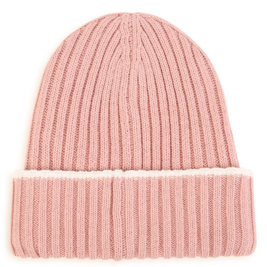 AIGLE Navy Knitted Hat for Girls - Warm Unisex Winter Beanie