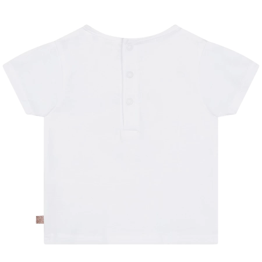 CARREMENT BEAU Girls' White Lemon Print T-Shirt