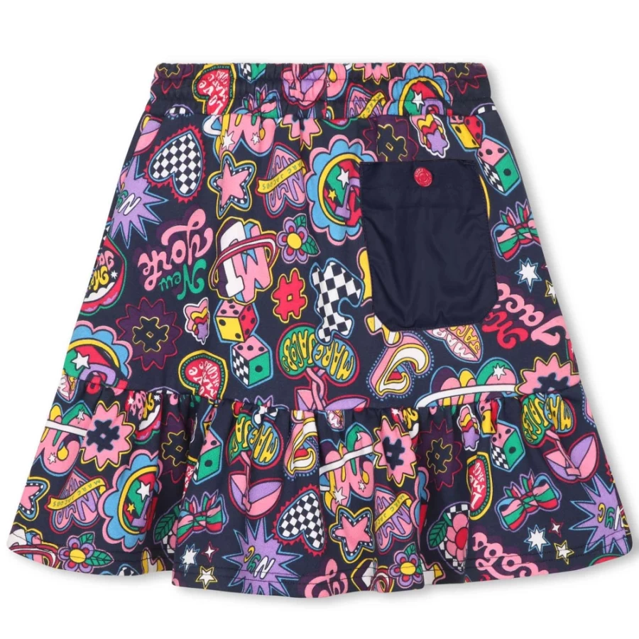 MARC JACOBS Girls' Multicoloured Fleece Skirt - Soft & Stylish Winter Wear