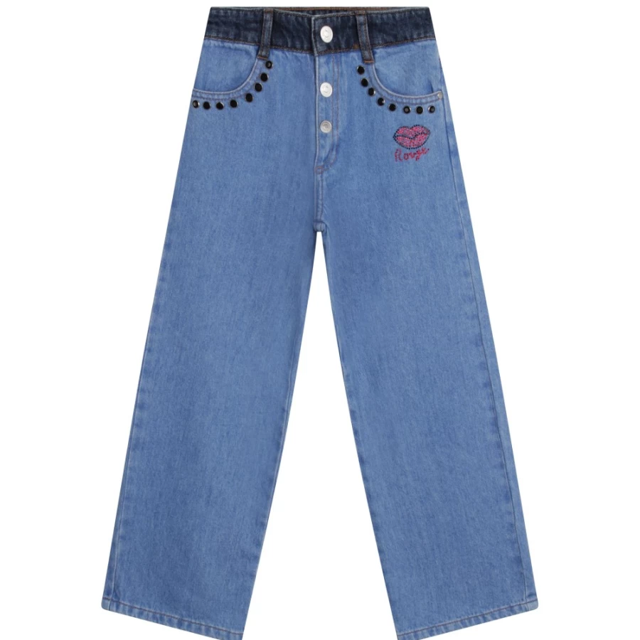 SONIA RYKIEL Denim Blue 4-Pocket Jeans for Girls
