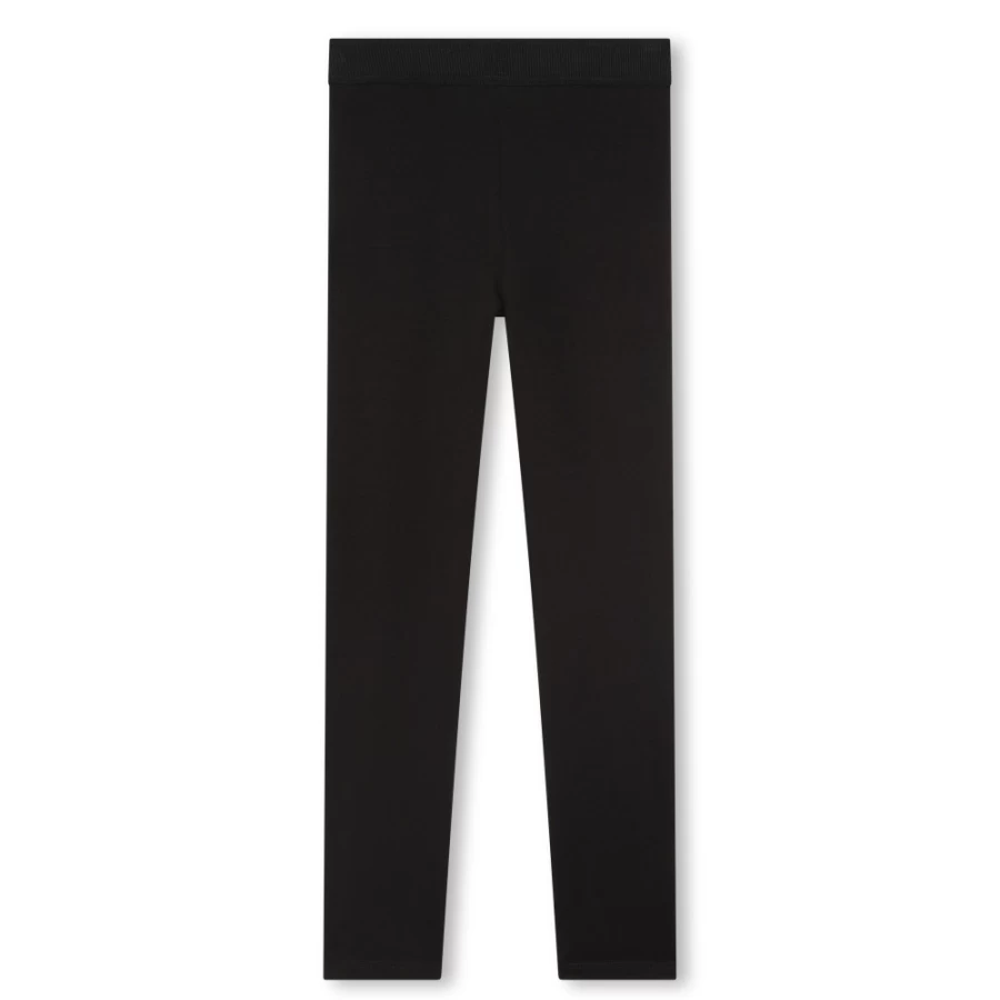 GIVENCHY Black Sequin Logo Leggings for Girls