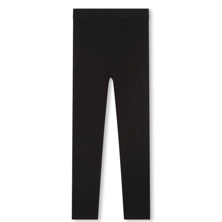 GIVENCHY Black Sequin Logo Leggings for Girls