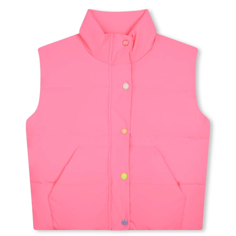 BILLIEBLUSH Pink Padded Body Warmer for Girls - Cozy Winter Vest