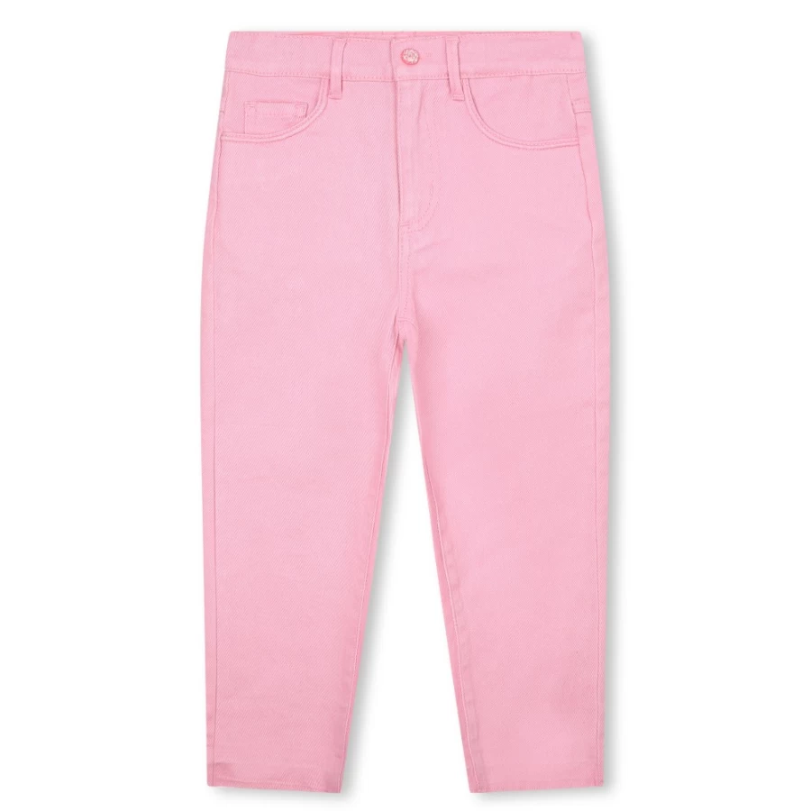 BILLIEBLUSH Girls Pink 5-Pocket Trousers for Comfort and Style