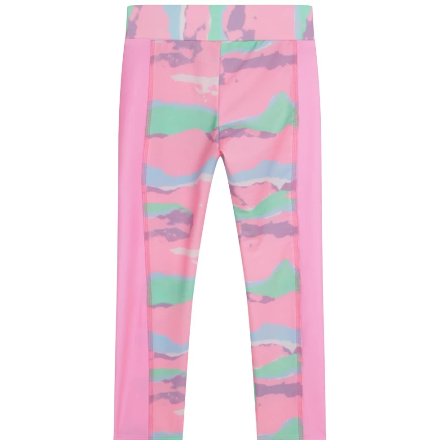 BILLIEBLUSH Pink Leggings for Girls with Stylish Side Stripes