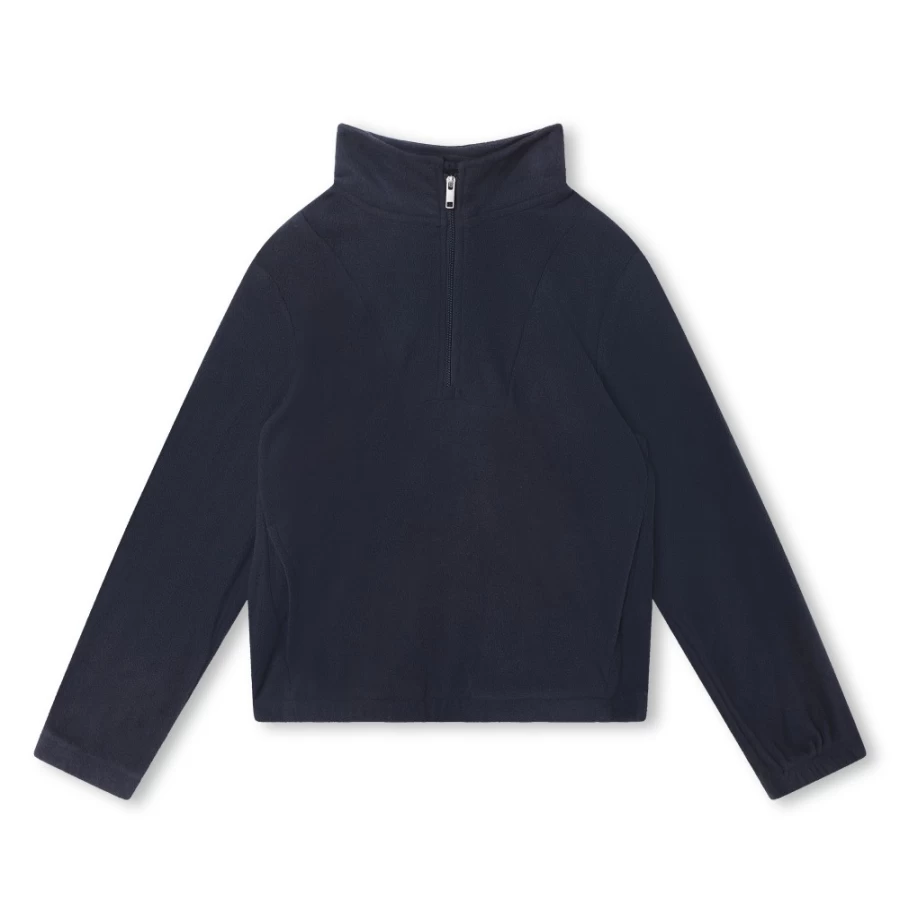 AIGLE Navy High-Collar Sweatshirt for Girls - Comfortable & Stylish Winter Wear