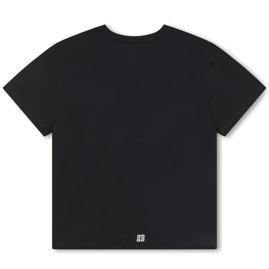 GIVENCHY Black Cotton Short-Sleeve T-Shirt for Girls