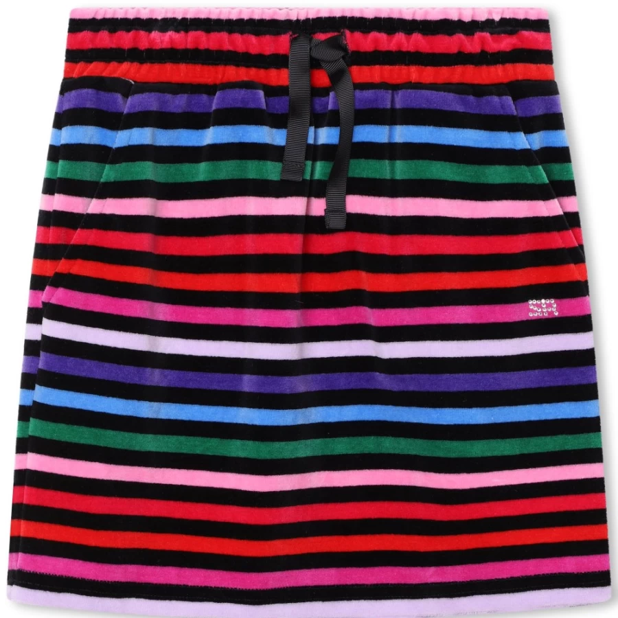 SONIA RYKIEL Girls' Striped Velvet Skirt - Elegant & Comfortable