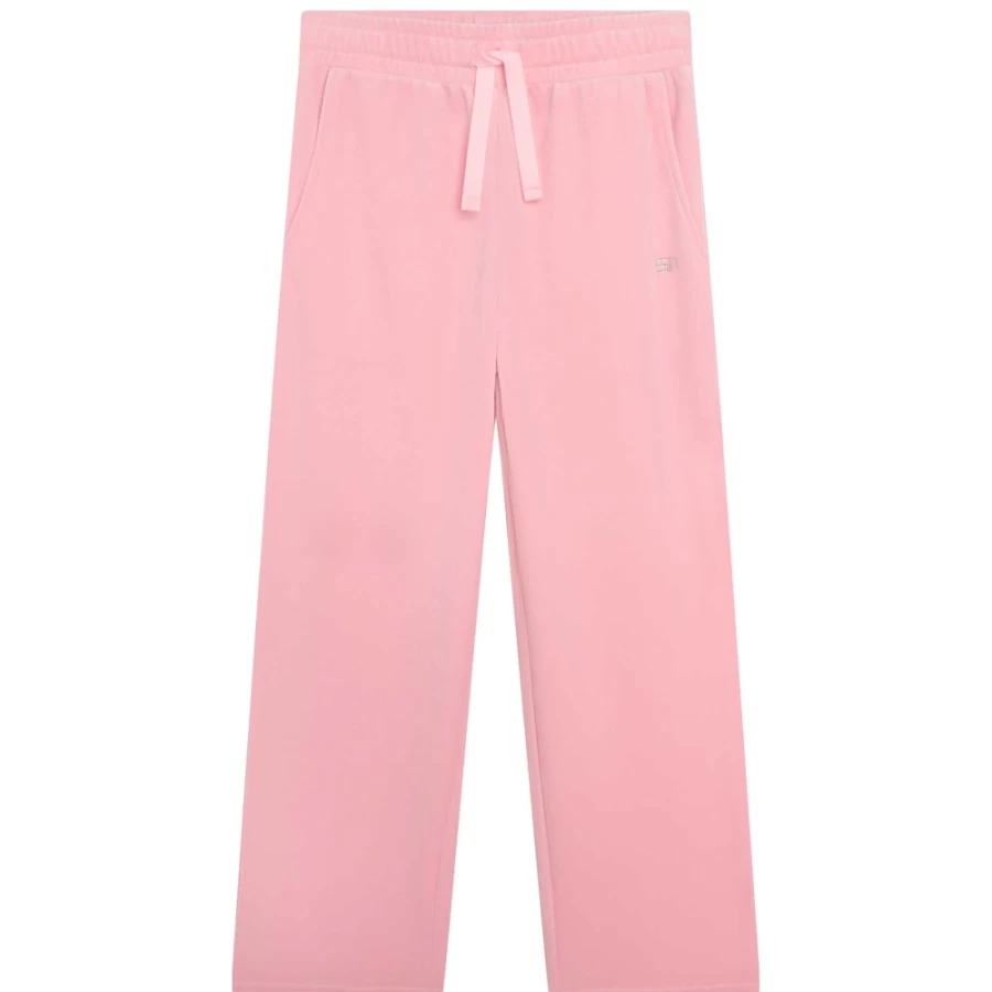 SONIA RYKIEL Girls Pink Washed Jogging Pants for Comfort and Style