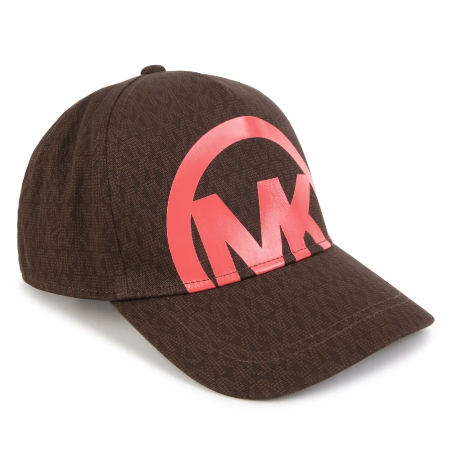 MICHAEL KORS Girls' Chocolate Brown Printed Baseball Cap