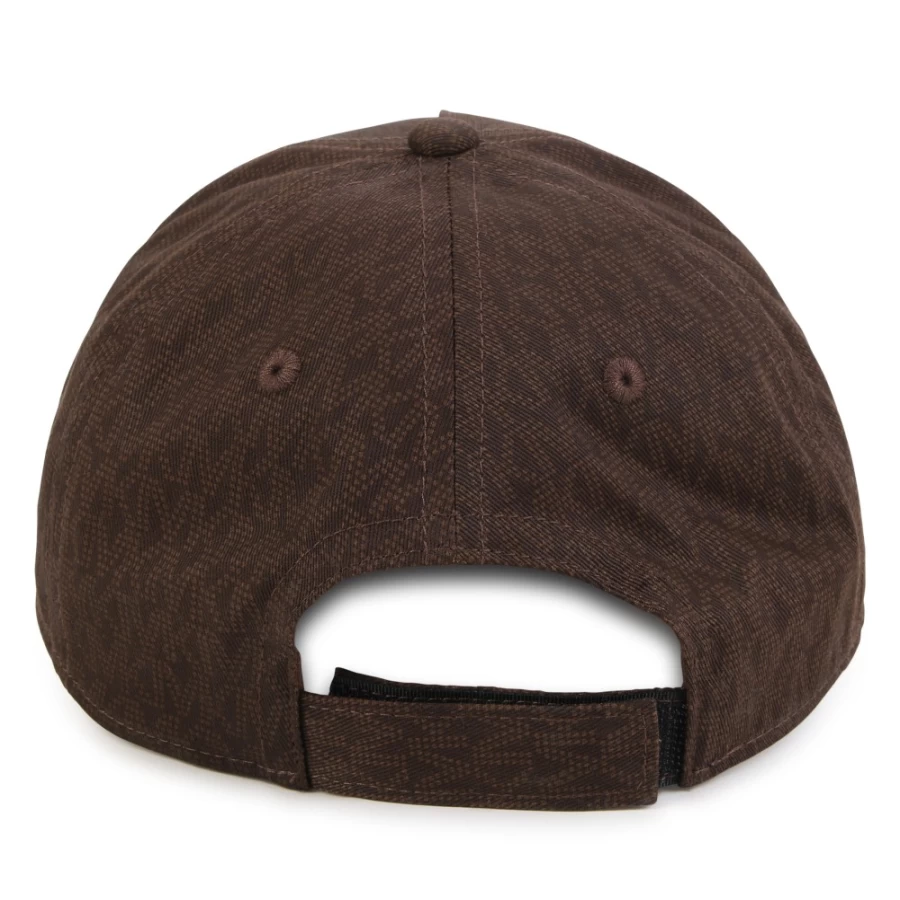 MICHAEL KORS Girls' Chocolate Brown Printed Baseball Cap