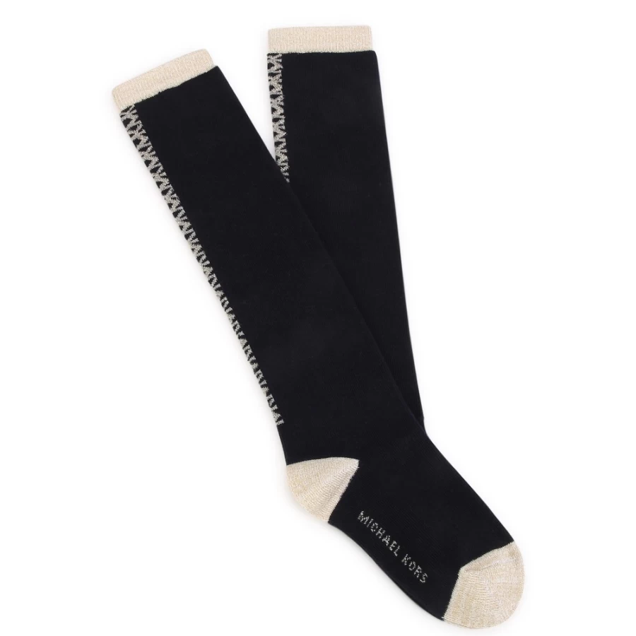 MICHAEL KORS Navy Jacquard Detail Socks for Girls