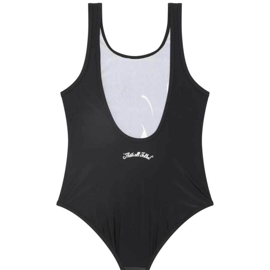DKNY Girls' Black One-Piece Swimsuit | Stylish Swimwear for Kids