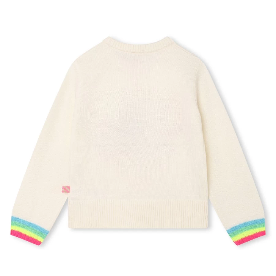 BILLIEBLUSH Ivory Tricot Jumper for Girls - Soft Knit Sweater