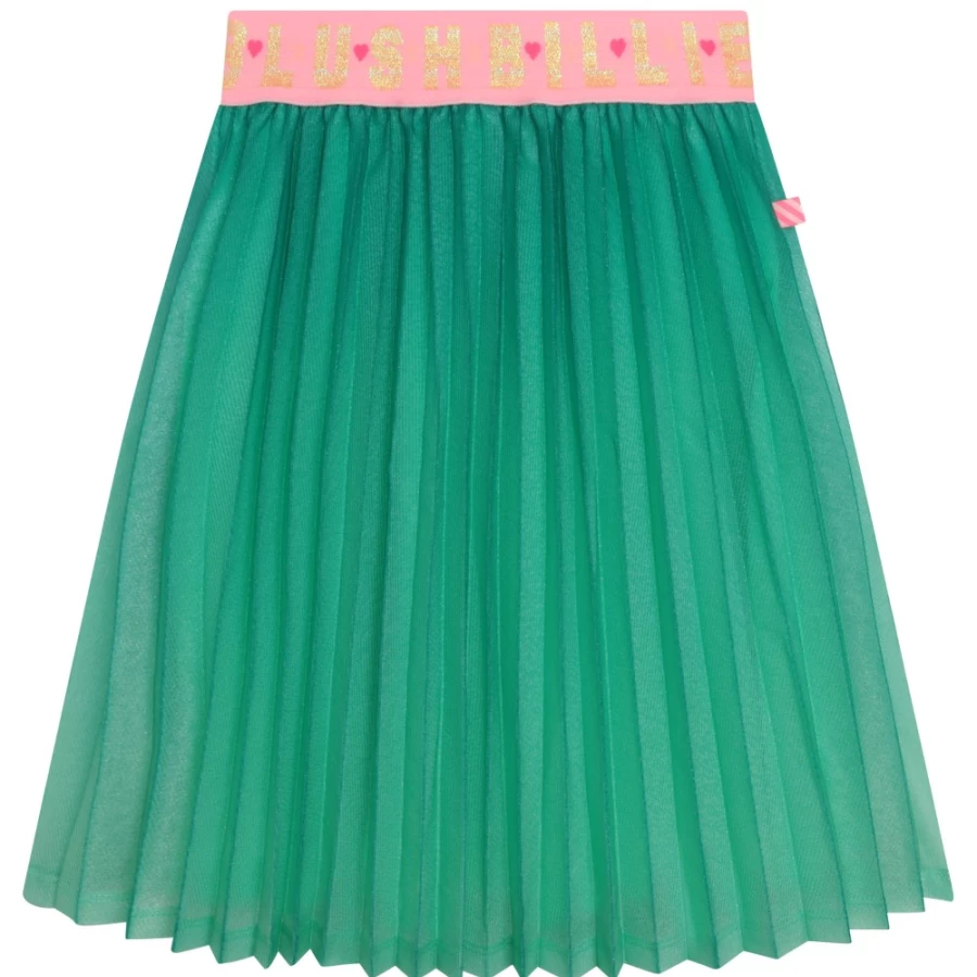BILLIEBLUSH Green Sparkly Pleated Skirt for Girls - Glittery Party Tutu