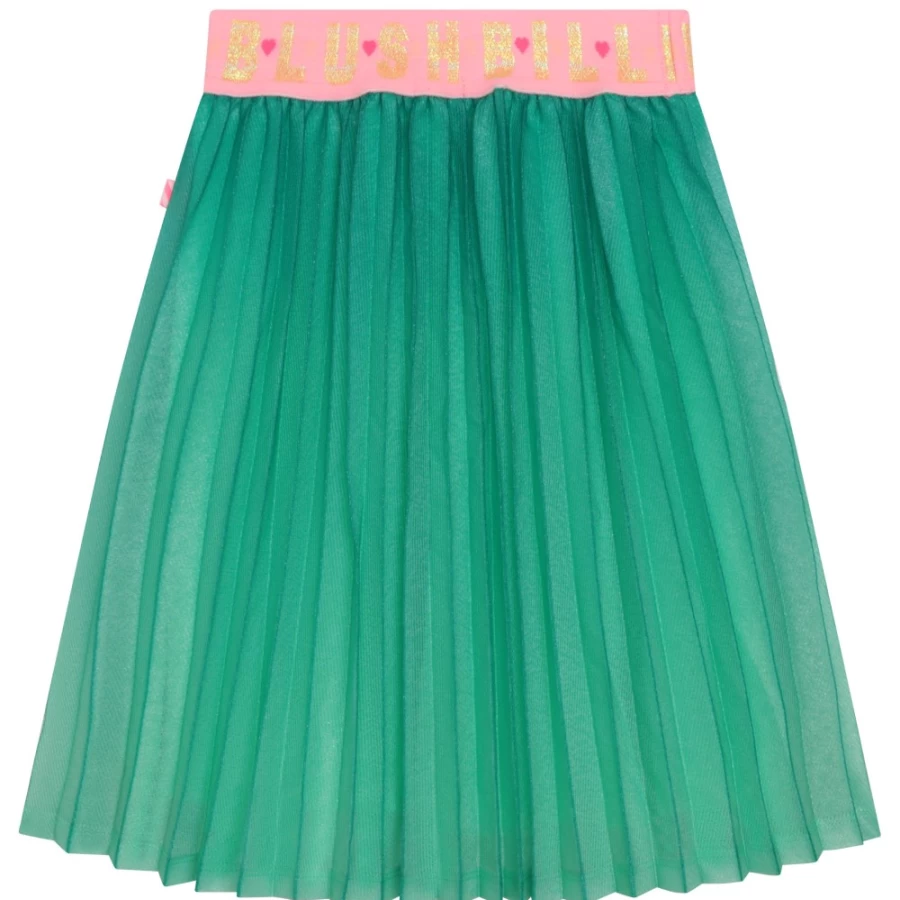 BILLIEBLUSH Green Sparkly Pleated Skirt for Girls - Glittery Party Tutu