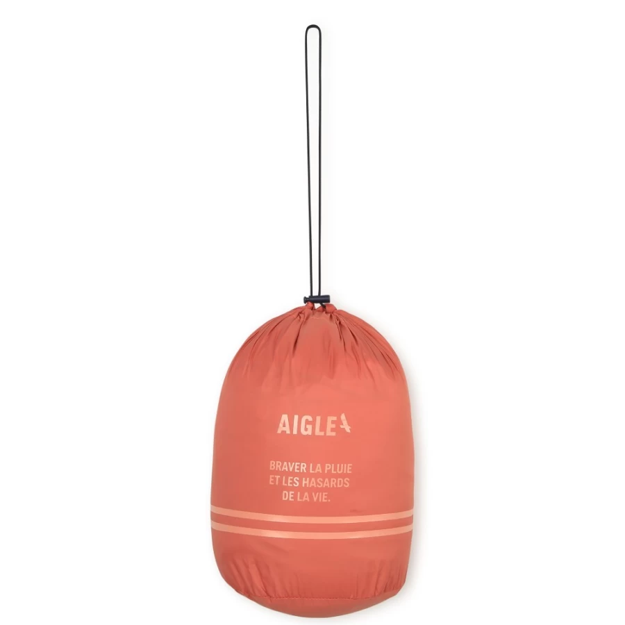 AIGLE Girl's Apricot Hooded Puffer Jacket for Winter Warmth