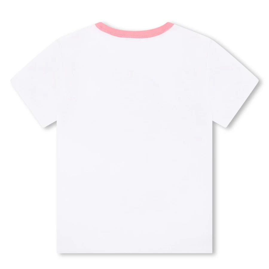 MARC JACOBS Girls White Short-Sleeved Cotton T-Shirt for Kids