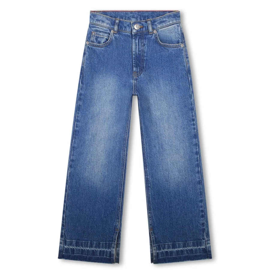 HUGO Girl's Denim Blue 5-Pocket Trousers for Comfort and Style