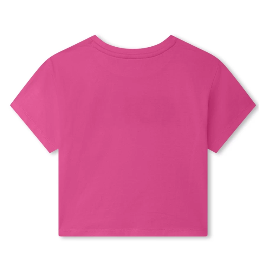 MICHAEL KORS Girls' Cotton Short-Sleeve T-Shirt in Fuxia Pink