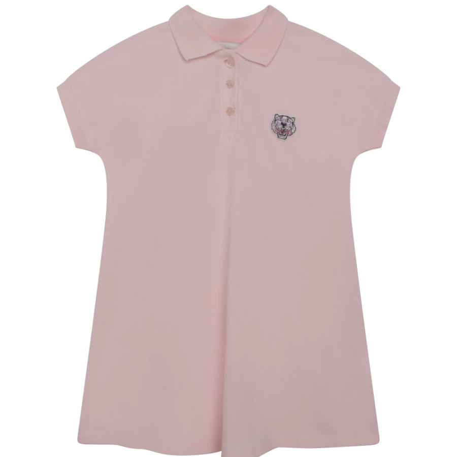 KENZO KIDS Girls' Pink Pale Polo Dress With Embroidered Patch
