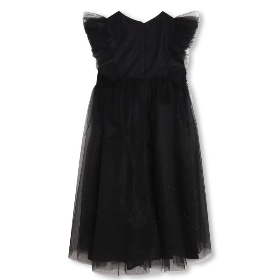 SONIA RYKIEL Black Tulle Party Dress for Girls - Elegant Formal Gown
