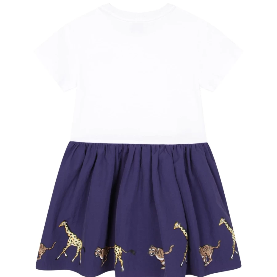KENZO KIDS Blue Dress and Sweatshirt Set for Girls