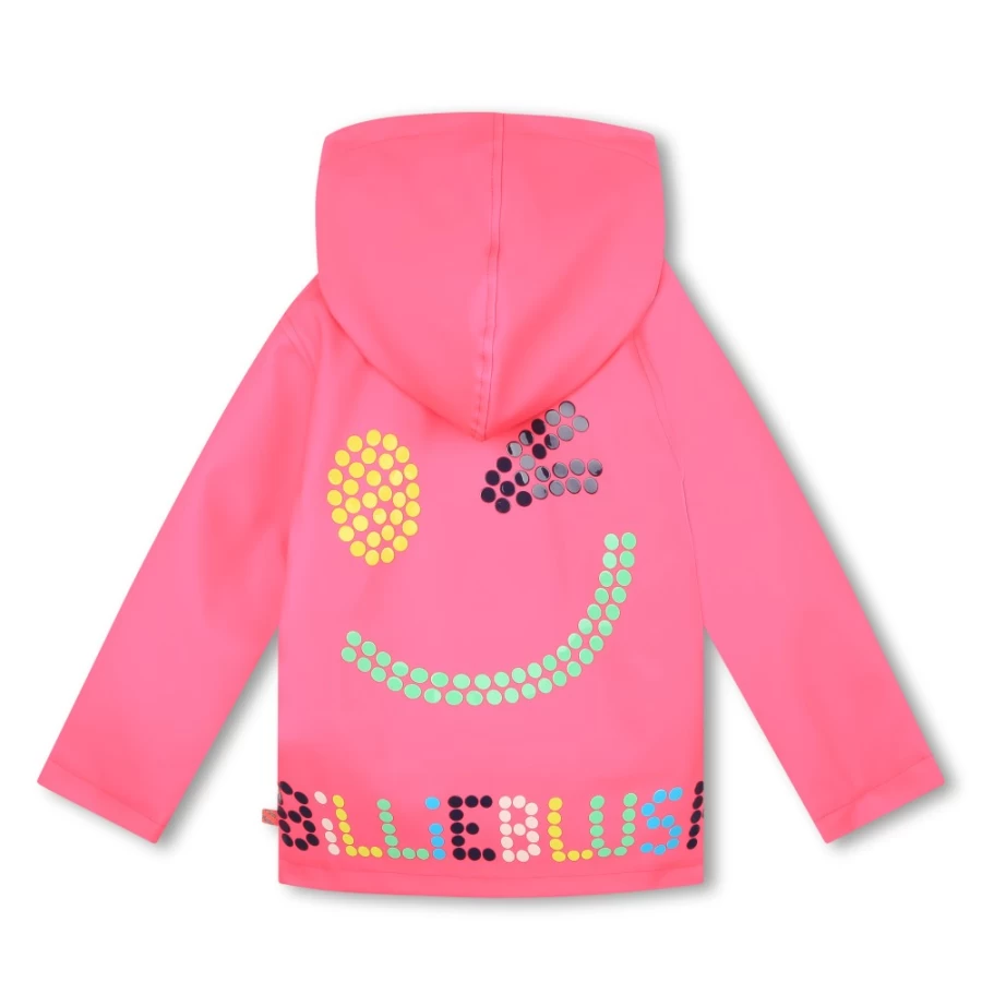 BILLIEBLUSH Girls Malabar Fluorescent Waterproof Coated Fabric Hooded Raincoat